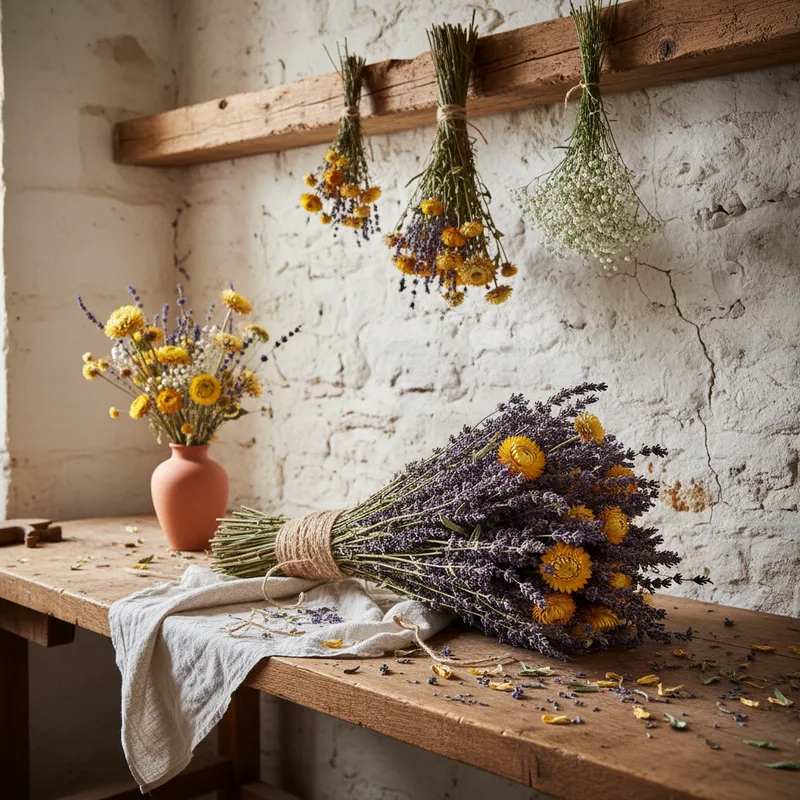 Fleurs séchées : créer de belles décorations du jardin à la maison